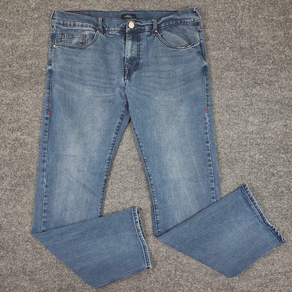 True Religion Ricky Relaxed Straight Jeans Men's 38 x34 Dark Wash Denim Stretch